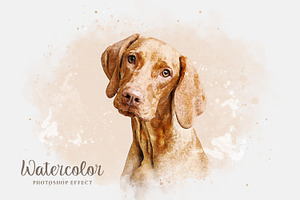 Realistic Watercolor Effect, an Action Add-On by liptouse