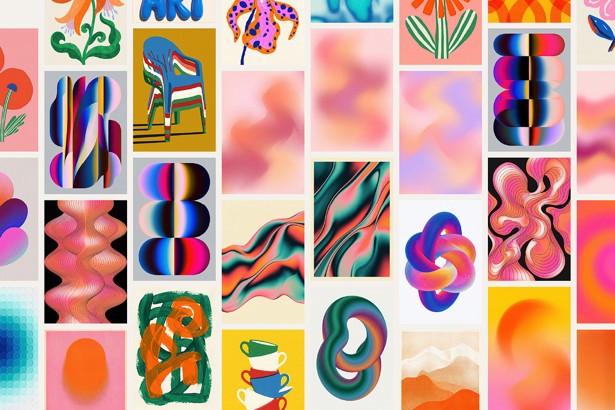 Dopamine Art Prints Bundle 100, a Background Graphic by Tomasz Ganclerz (Photo 4 of 6)