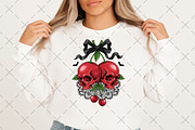 Spooky Cherry Halloween Bow PNG, an Illustration by Craft Nest (Thumbnail 2 of 6)