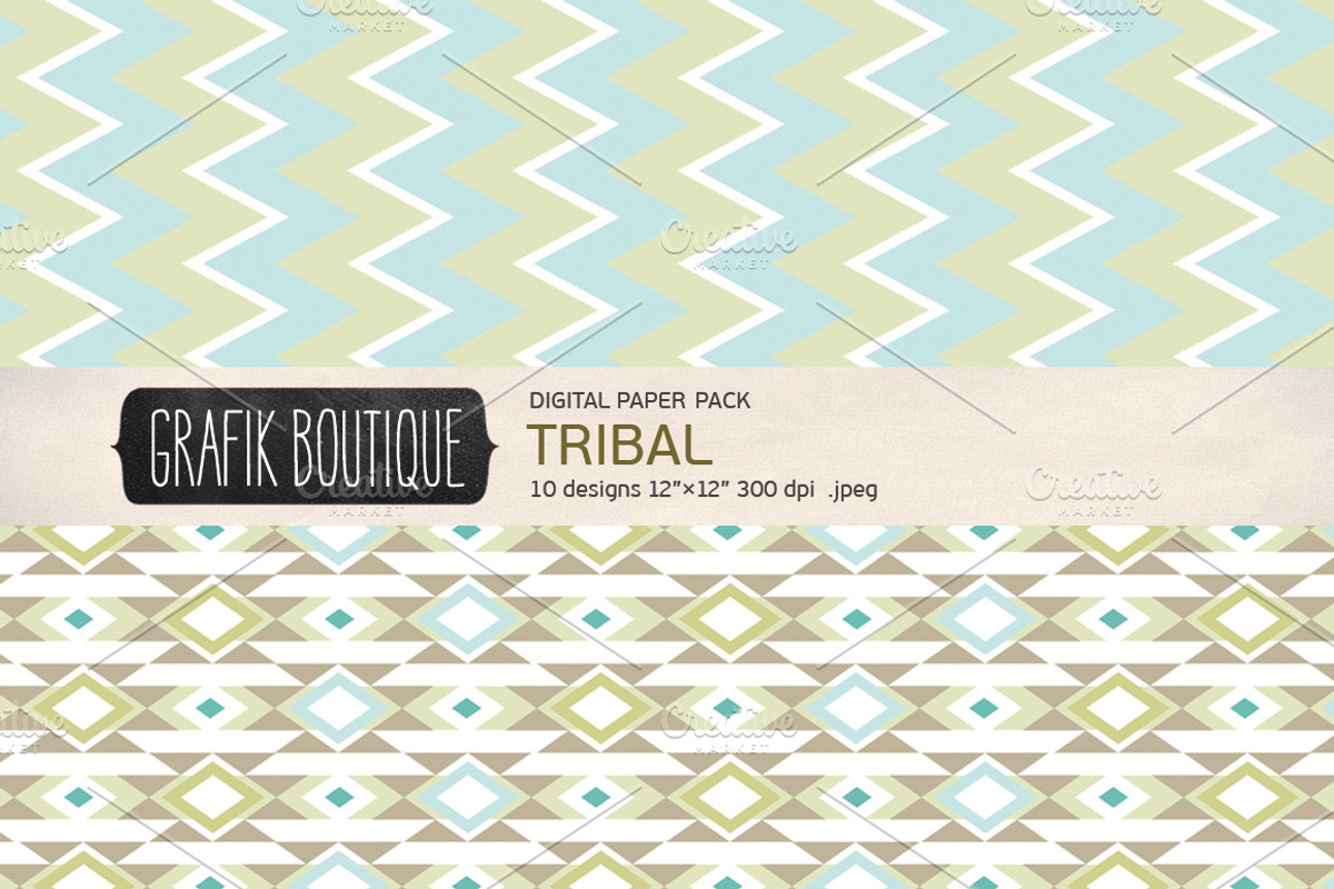 Tribal pattern olive preview 3