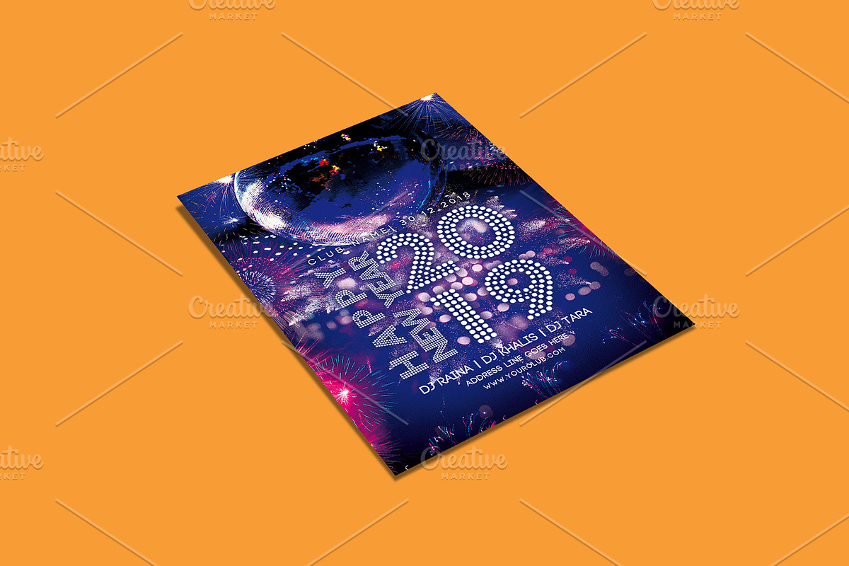 New Year Party Flyer, a Flyer Template by Flyer Arts (Photo 3 of 4)