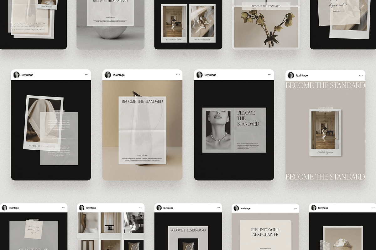 Vintage Atelier Social Media Kit, a Social Media Template by Digital Asset Co (Photo 3 of 10)