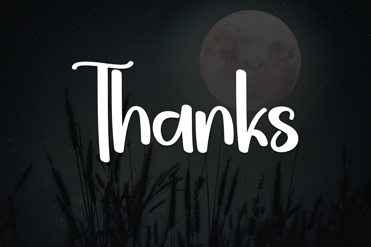 Moonlight | Script Font, a Handwritten Font by Scratchones (Photo 8 of 8)