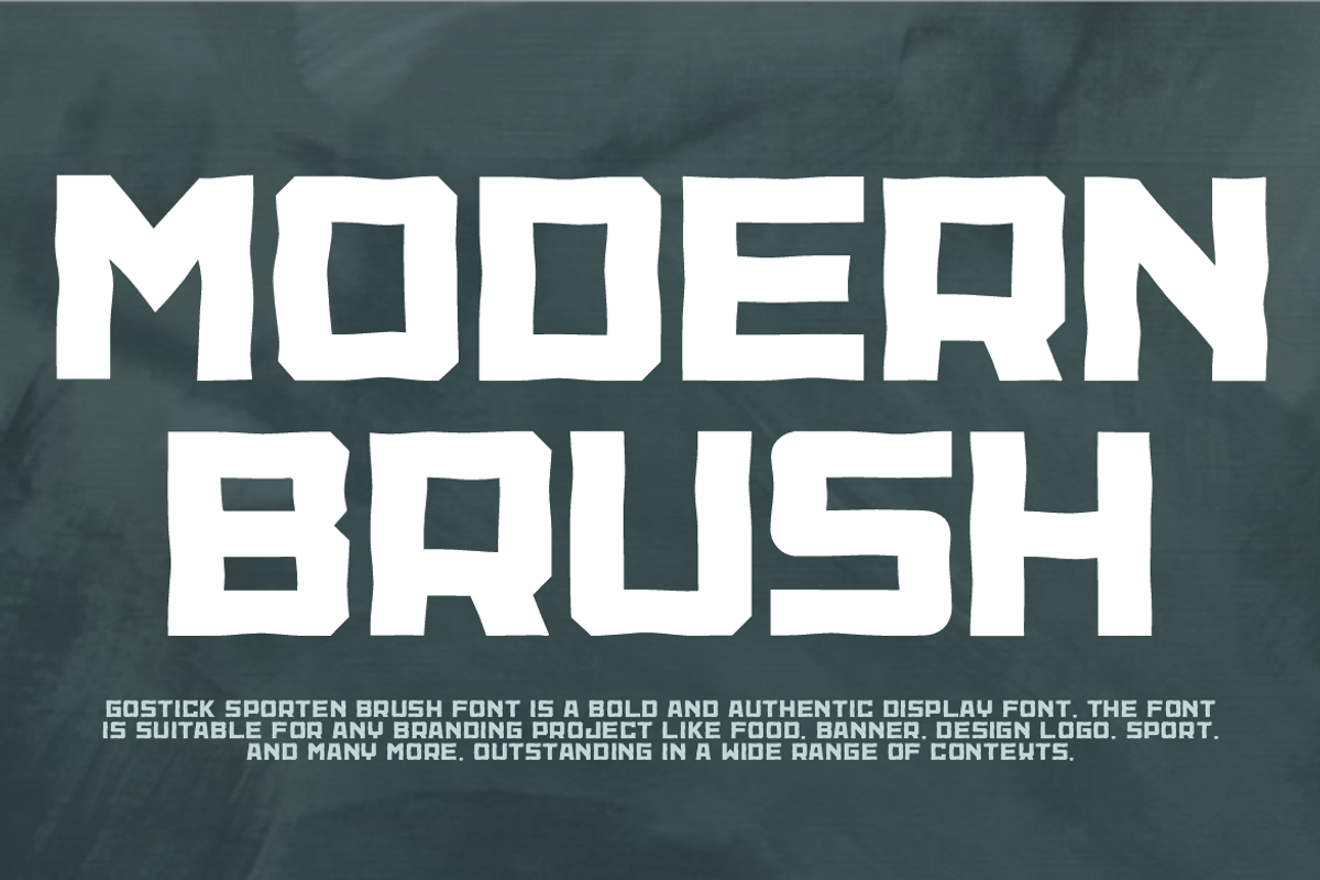 Gostick Sporten Brush, a Handwritten Font by QR Design Studio (Photo 2 of 9)