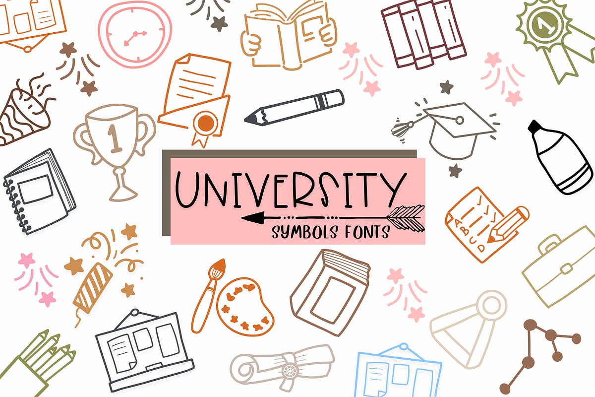 University| Symbols Fonts, a Symbol Font by Sirinart (Photo 1 of 15)