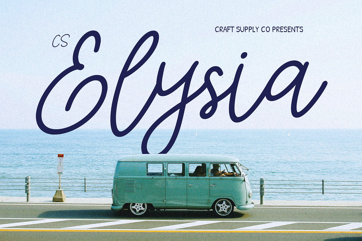 CS Elysia – Elegant Script Font, a Script Font by Craft Supply Co. (Photo 1 of 8)