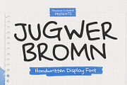 Jugwer Bromn Cute Handwritten Font, a Handwritten Font by Maulana Creative (Thumbnail 1 of 7)