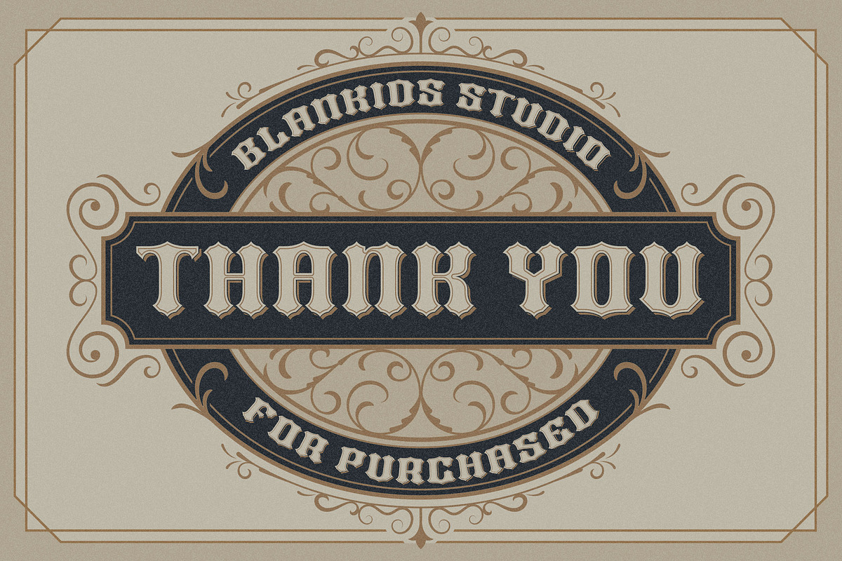 Bros Signage a Vintage Layered Font, a Blackletter Font by Blankids Studio (Photo 8 of 8)