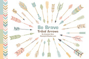 Pastel Tribal Arrows Clipart, an Illustration by Amanda Ilkov (Thumbnail 1 of 4)