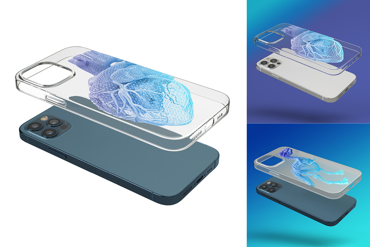 iPhone 12 pro Clear & Frosted case, an iPhone Mockup by Colatudo Store (Photo 5 of 9)