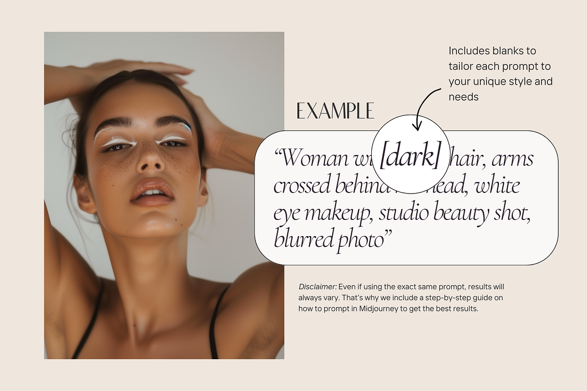 25 Midjourney Prompts for Beauty, a Beauty & Fashion Photo by Refancy (Photo 3 of 6)