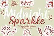 Midnight Sparkle – Festive Font Duo, a Script Font by cocodesign (Thumbnail 1 of 7)