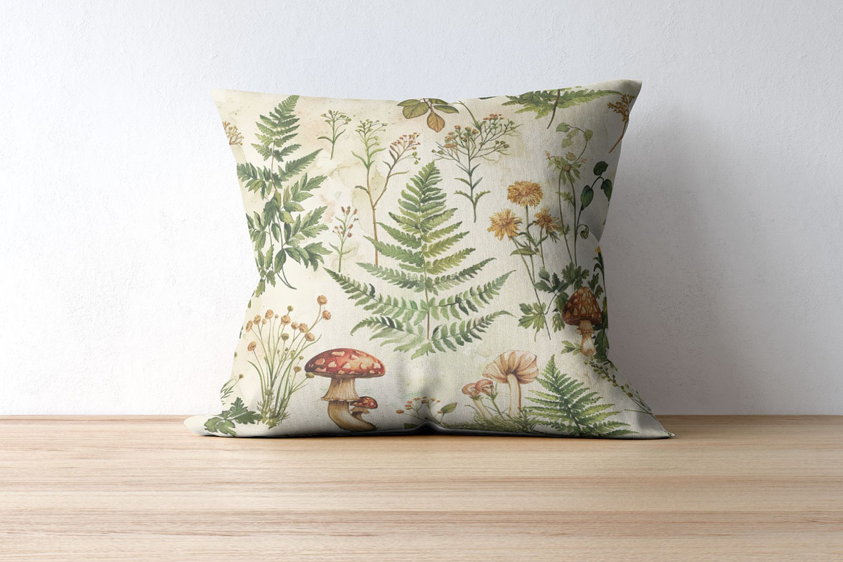 18 Woodland Flora Seamless Pattern, a Pattern Graphic by Inknfolly (Photo 5 of 7)