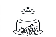 40 Vector Wedding Planner Icon Set, an Outline Icon by adenpinkstore (Thumbnail 9 of 9)
