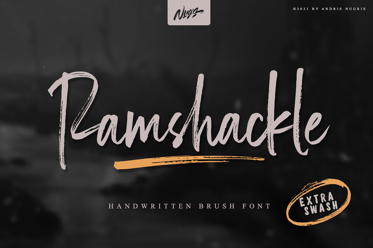 Ramshackle, a Script Font by NUGS (Photo 1 of 5)