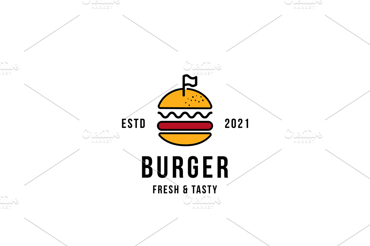 Simple Burger Logo Design