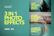 3 IN 1 Portrait Photo Effects, a Layer Style Add-On by Milka (Thumbnail 1 of 8)