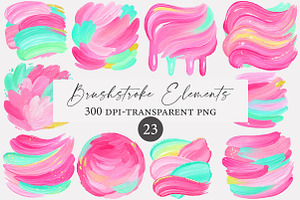 Valentine Brushstroke Elements clipa, an Illustration by Designworld