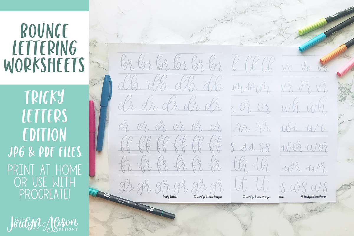 Tricky Letters Practice Worksheet, a Graphic by Jordyn Alison Designs (Photo 2 of 5)