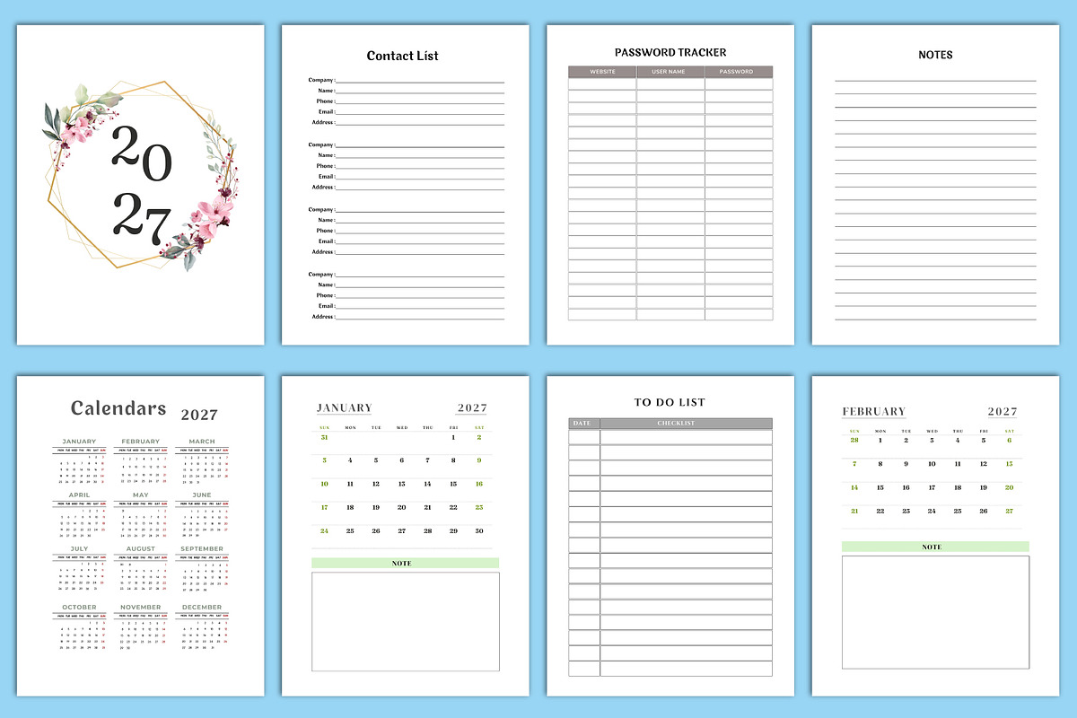 2024-2027 4 year Monthly Planner, a Stationery Template by Designmela01 (Photo 8 of 9)