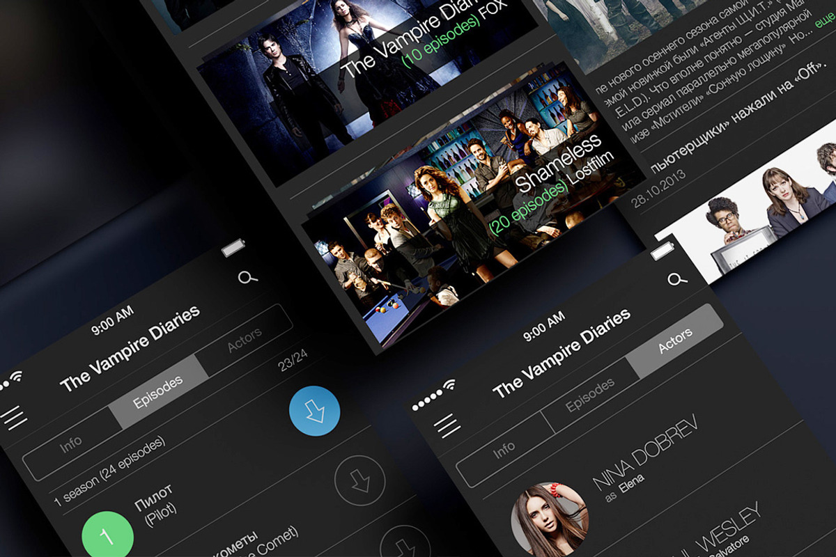 TV SHOWS APP, an App Template by ALEX BENDER UI STORE (Photo 2 of 4)