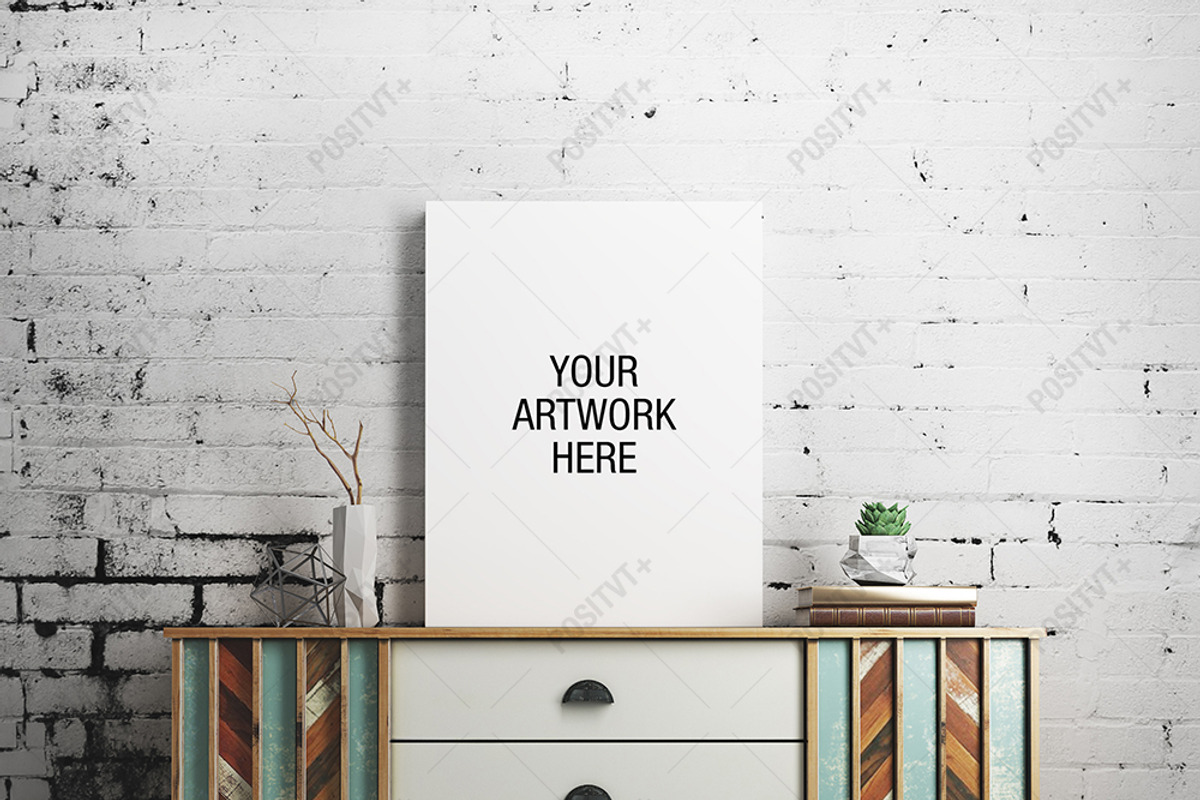 Canvas Poster Mockup Mid Century, a Print Template by positvtplus (Photo 2 of 2)
