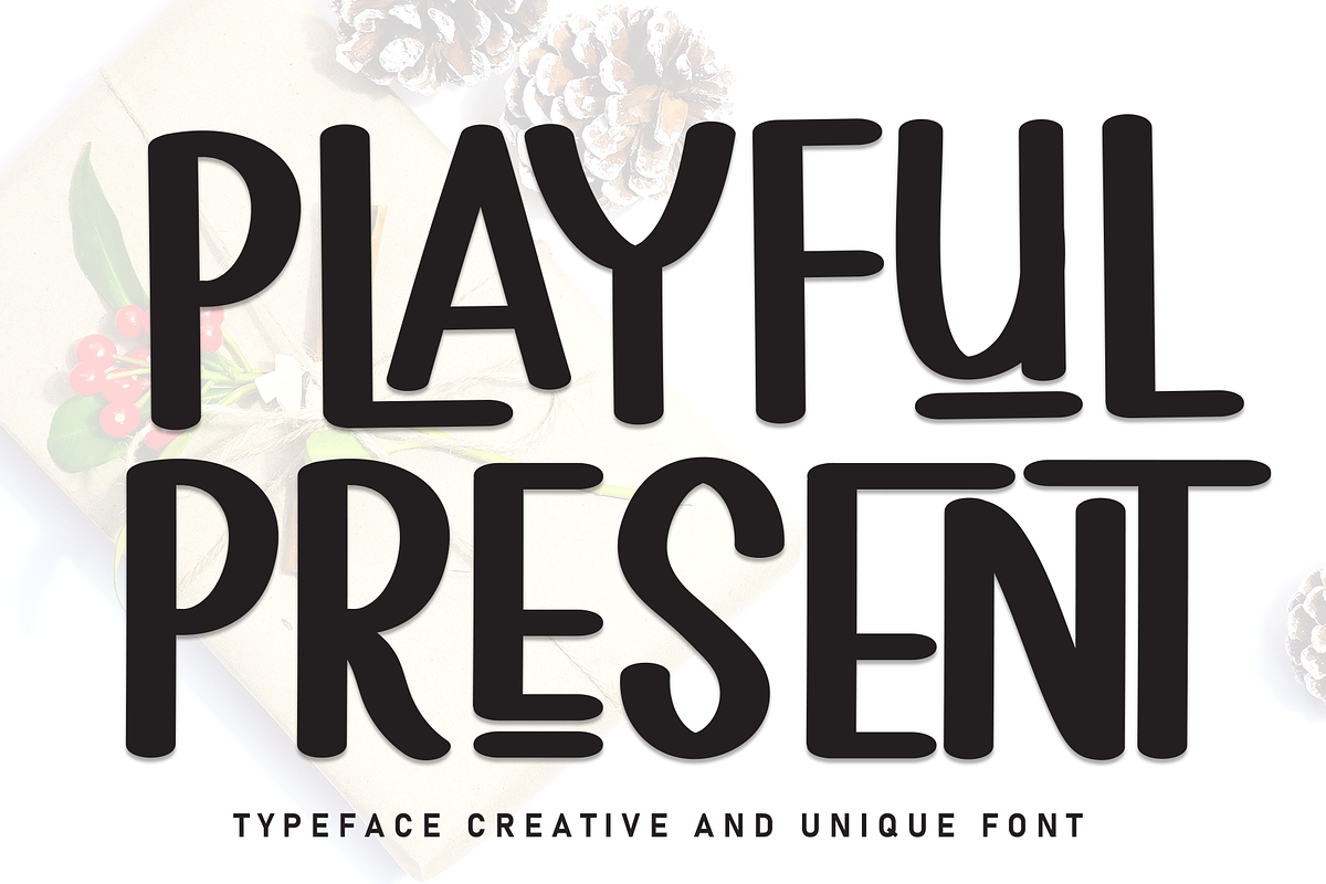Playful Present | Script Font, a Script Font by Scratchones (Photo 1 of 9)
