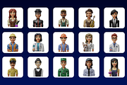 3D Character (Professions) Icon Set, a Characters & Person 3D Model by Flat Icons (Thumbnail 7 of 8)