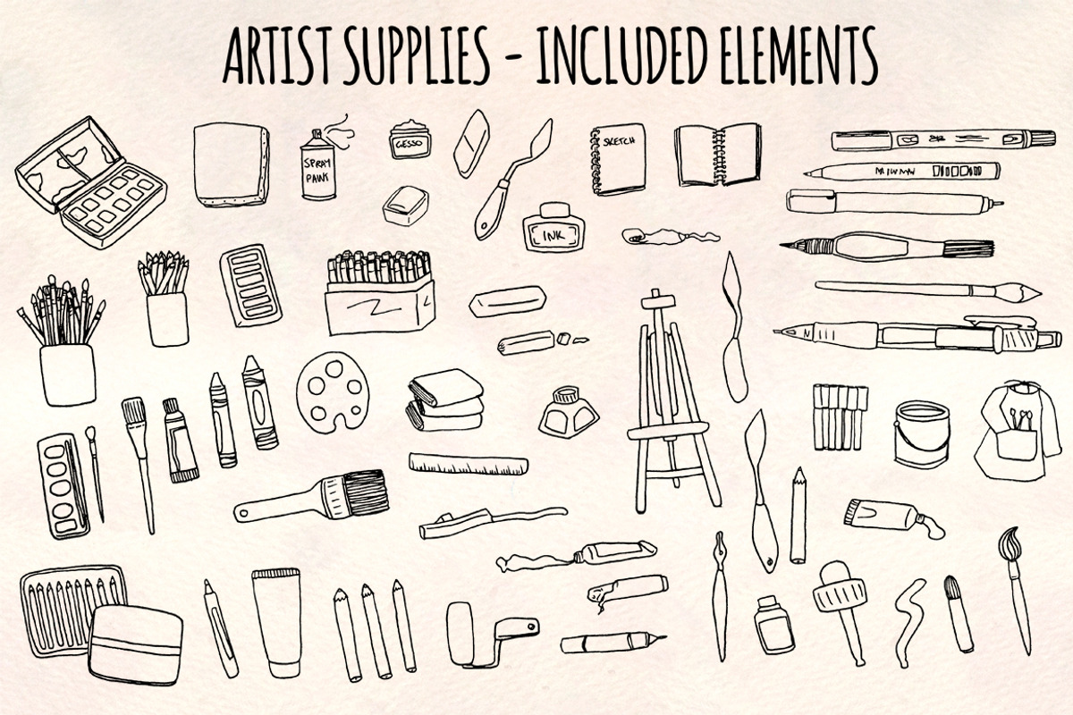 Art and Painting 59 Vector Bundle, a Decorative Illustration by Violet LeBeaux (Photo 1 of 3)