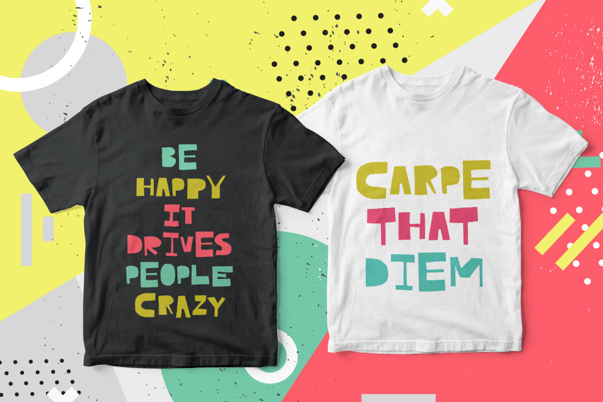 Cutout - bold uppercase font preview 5