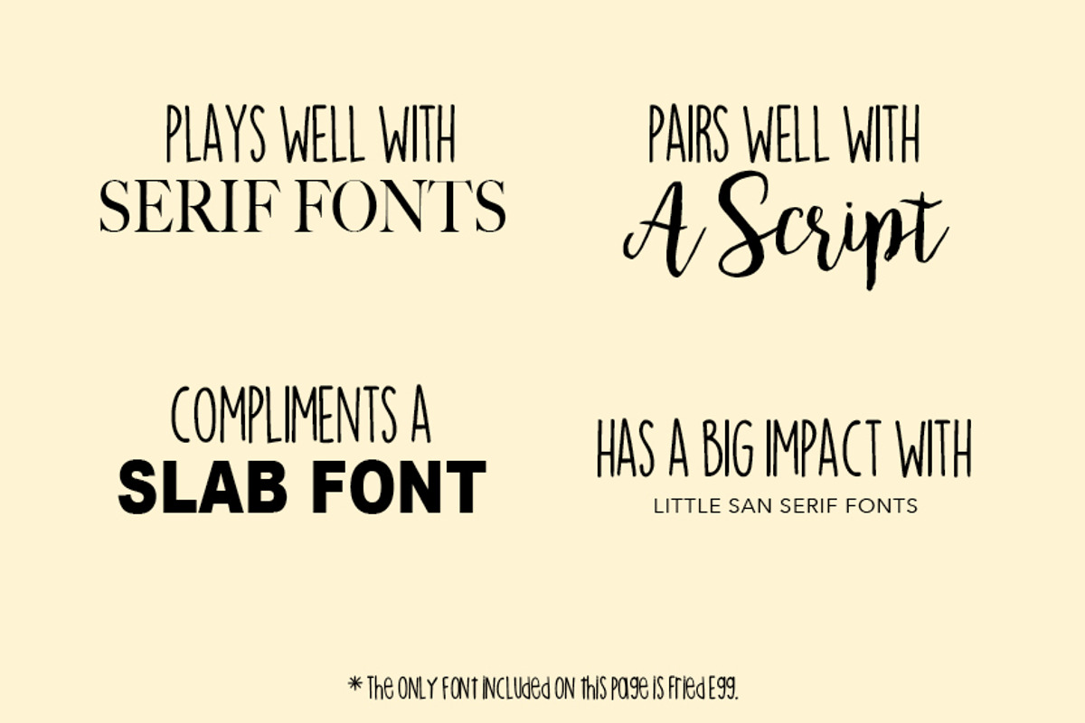 Fried Egg Font preview 3