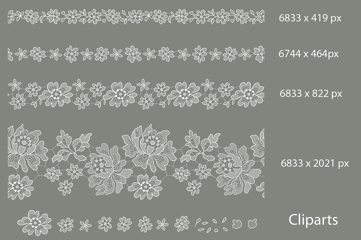 Lace seamless ribbons, cliparts., a Pattern Graphic by Ajuga (Photo 8 of 12)