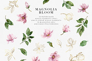 Magnolia bloom - spring floral set, an Illustration by long summer (Thumbnail 10 of 10)