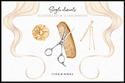 Hairdresser Collection, a Decorative Illustration by CrystalinaShop (Thumbnail 3 of 9)