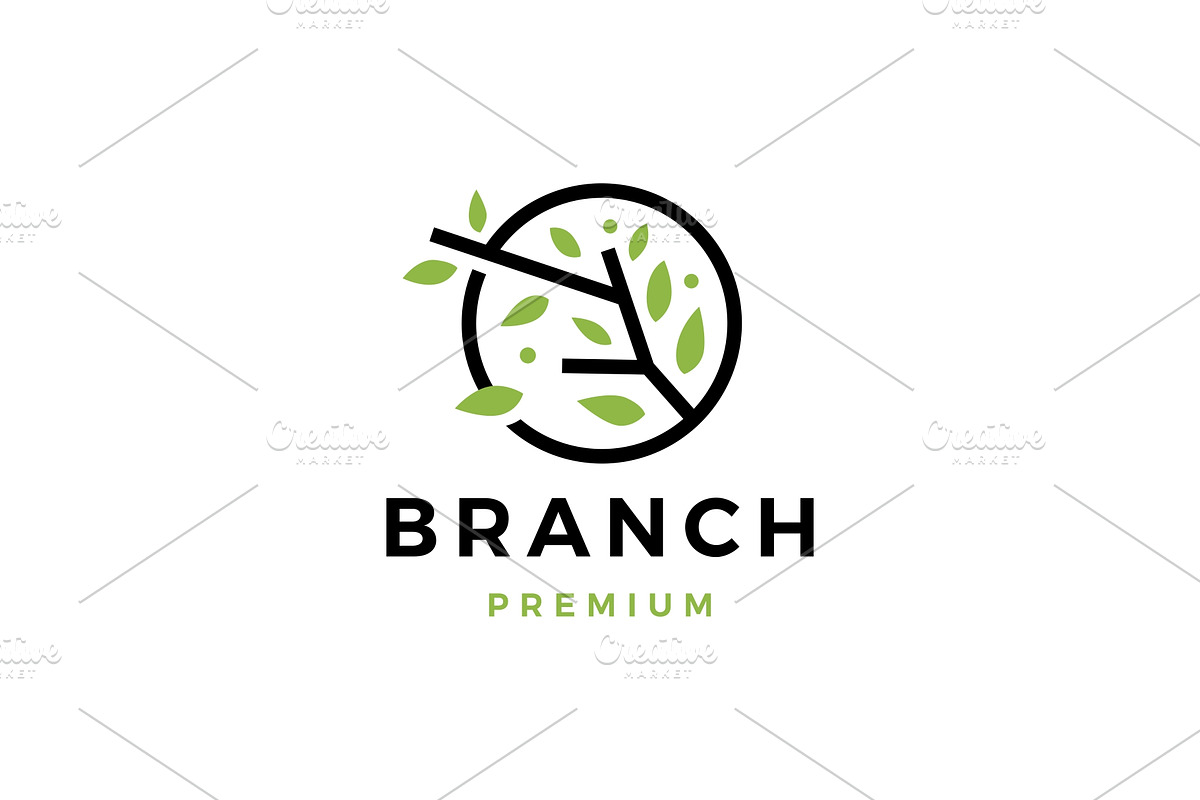 tree branch leaf logo vector icon, a Branding & Logo Template by VSTRD ...