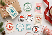 Christmas Stamps Illustrations, a Seasonal Illustration by Anna Studio (Thumbnail 6 of 12)