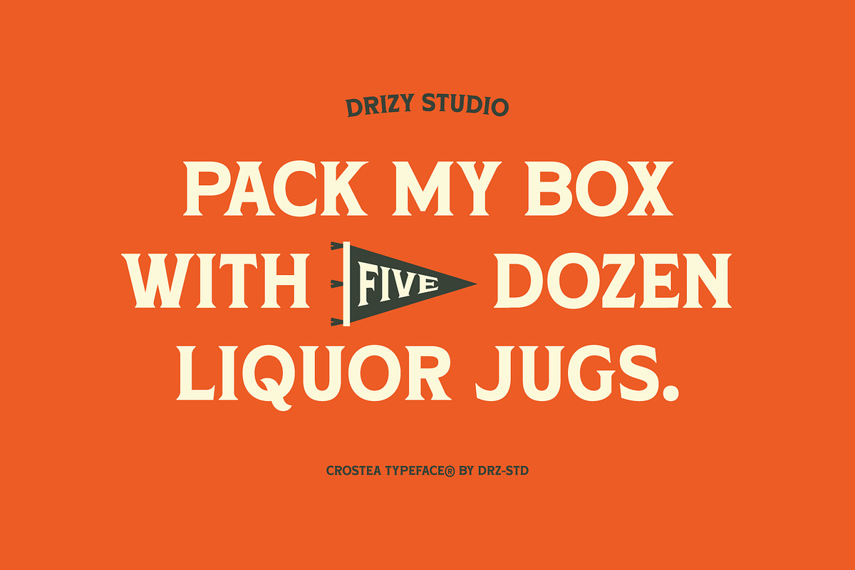 Crostea – Retro Display Serif Font, a Serif Font by Drizy (Photo 3 of 20)