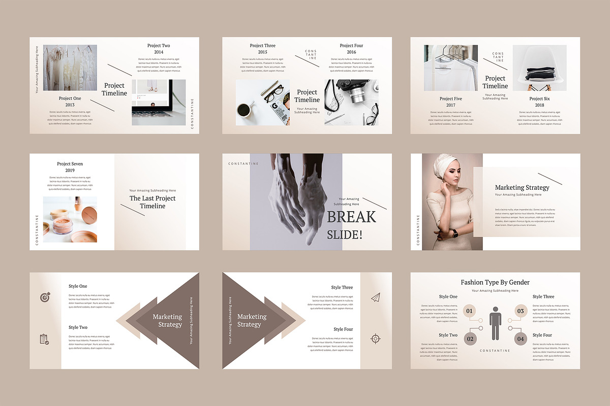 Constatine - Fashion Keynote, a Presentation Template by TMint Play
