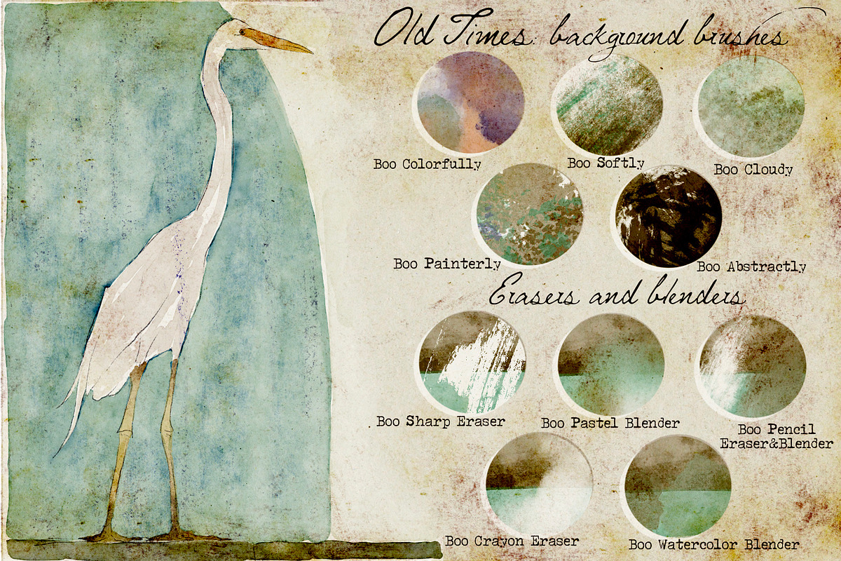 Old Times- Procreate Vintage Brushes, a Brush Add-On by BooStudio (Photo 5 of 10)
