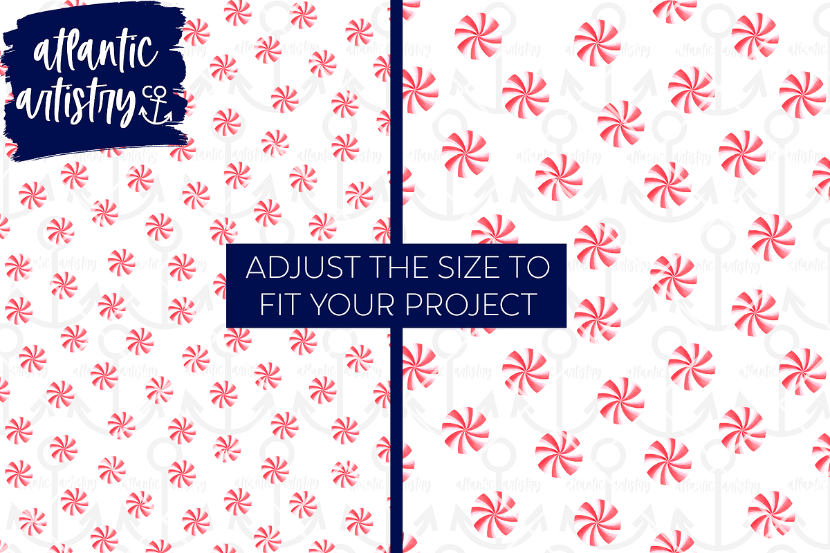 Peppermints seamless pattern, a Background Graphic by Atlantic Artistry (Photo 3 of 3)