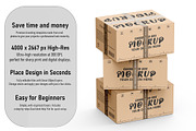 Corrugate Cardboard Shipping Box set, a Packaging Mockup by pixelmock (Thumbnail 3 of 16)