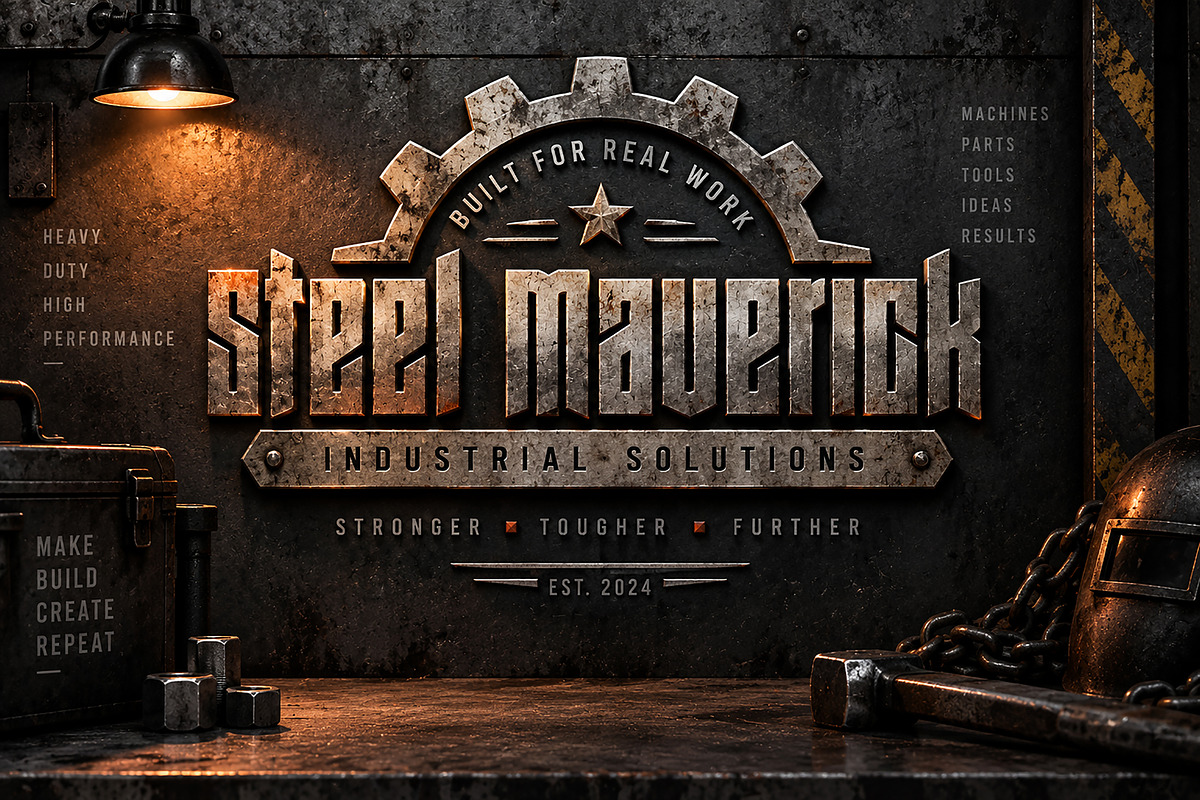 Steel Maverick, a Slab Serif Font by Wow Magic (Photo 3 of 5)