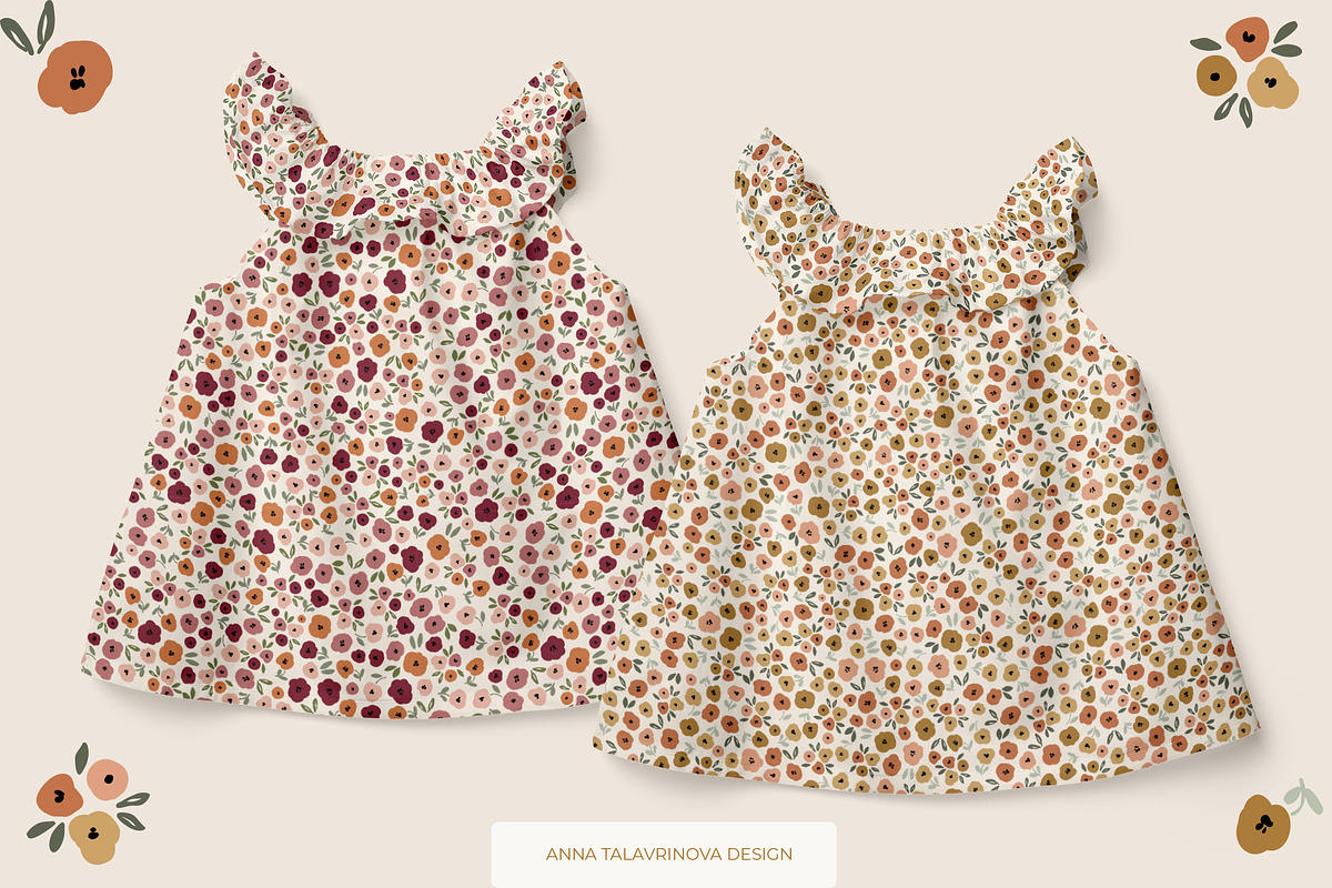 Rustic meadow seamless pattern, a Pattern Graphic by Cozy pattern shop