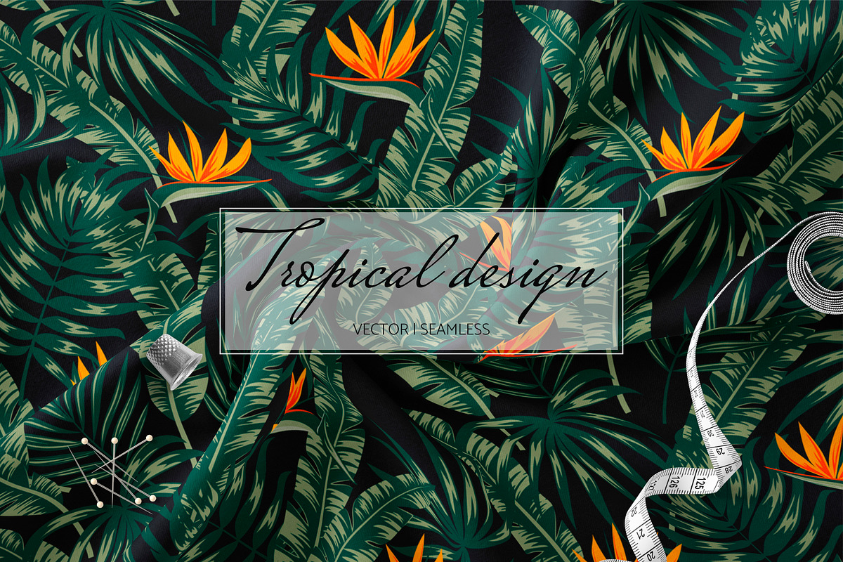 Tropical seamless patterns & leaves, a Pattern Graphic by EltaMaxArt (Photo 10 of 15)