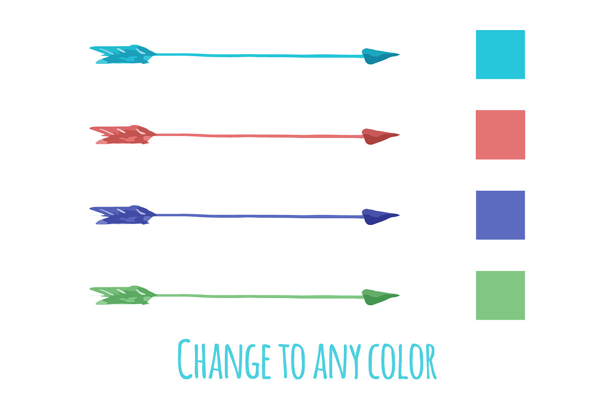 40 Hand-drawing arrow brushes preview 6