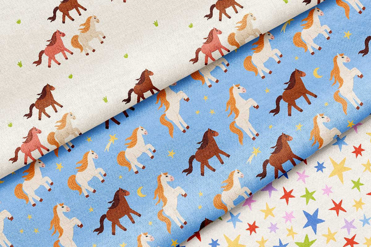 Happy Horses | Cliparts & Patterns, an Animal Illustration by Felizabeth Design (Photo 8 of 10)