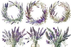 Lavender Flowers Clipart