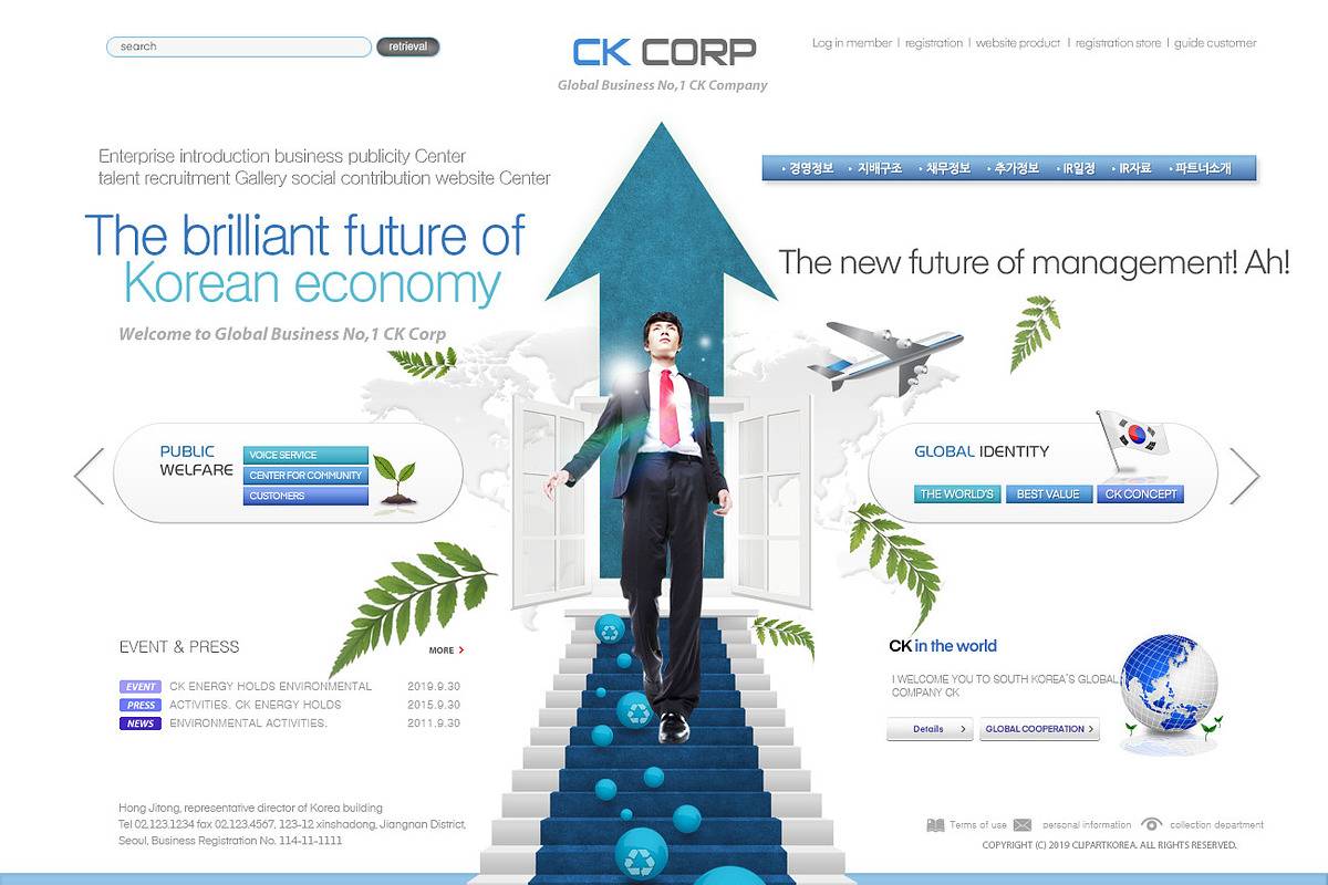 Cool corporation webdesign, a Landing Page Template by iconnice