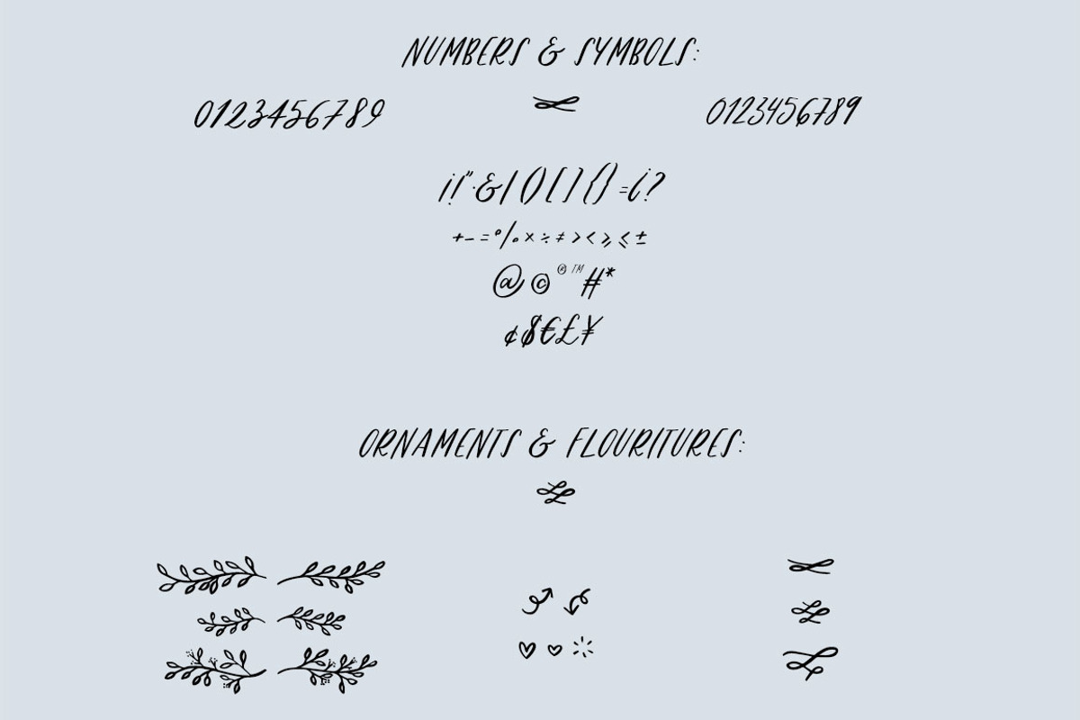 Sweet Little Things Script Font TRIO preview 4
