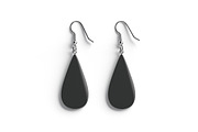 Black Drop Earring Jewelry 3D Model, an Object 3D Model by rebrandy (Thumbnail 3 of 9)